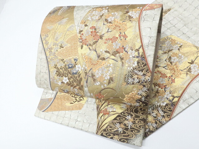 【中古】袋帯 落款入り 六通 金糸 花鳥 正絹 美品 25b12-2355【フォーマル リサイクル帯 入学式 卒業式 結婚式 母 七五三 お宮参り パーティー 通販 アイディーネット きもの】 IDnet｜アイディーネット 10,032円