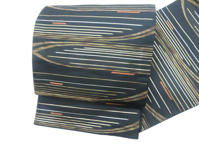 【中古】京袋帯 六通 おしやれ 正絹 26b01-62【リサイクル】 IDnet