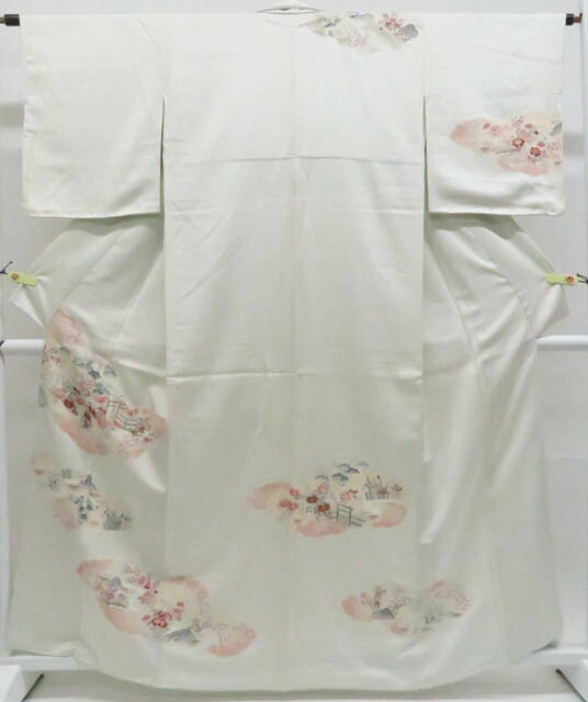 最大70%OFF【中古】リサイクル着物 付下げ リメイク 花 正絹 着物 身丈約162cm 裄丈63cm 26z01-468【リサイクル】 IDnet