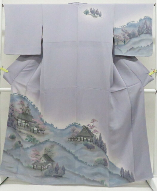 【中古】リサイクル着物 付下げ 風景 正絹 着物 身丈約165cm 裄丈約66cm 26z03-1353【リサイクル】 IDnet