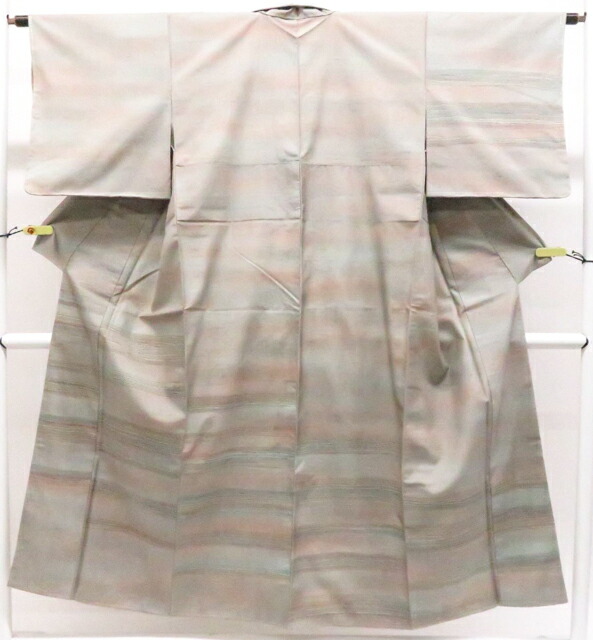 【中古】リサイクル着物 　付下げ 白山紬 しつけ付 正絹 着物 美品 身丈約147.5cm 裄丈約62.5cm 26z03-1451【リサイクル】 IDnet