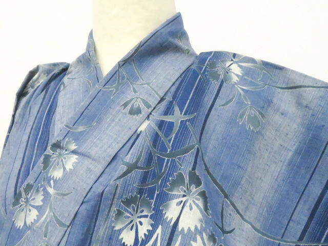 【中古】リサイクル着物 浴衣 綿紬 着物 身丈約156.0cm 裄丈約63.0cm r8z03-85【リサイクル】 IDnet
