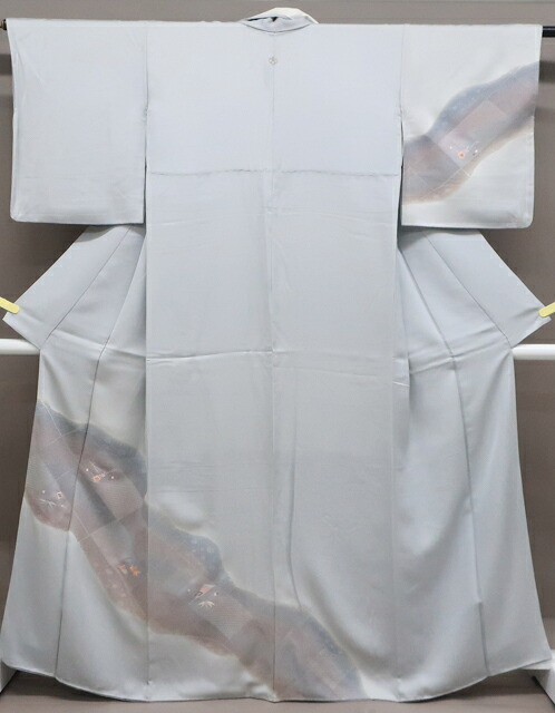 【中古】【着物】付下げ　中国蘇州刺繍　一つ紋　梅・笹文　身丈約163cm　裄丈約63cm　r7z01-80【リサイクル】 IDnet