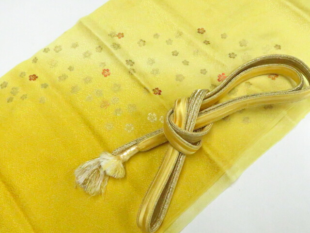 【中古】和装小物 帯揚げ帯締めセット 帯揚 帯締 大和組 金糸 26w04-4393【リサイクル】 IDnet