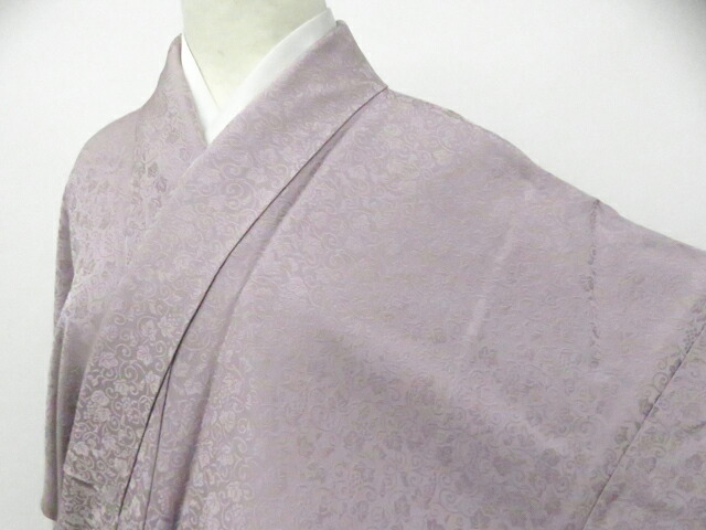 【中古】リサイクル着物 色無地 地紋入り 着物 正絹 身丈約160.0cm 裄丈約68.0cm 26z04-1785【リサイクル】 IDnet