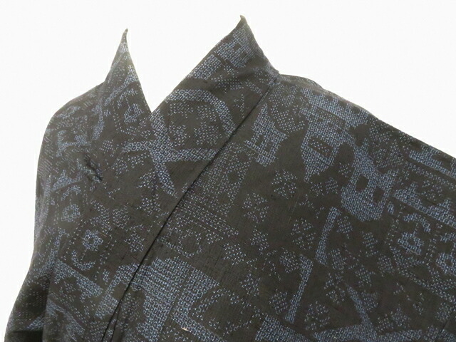 【中古】リサイクル着物 結城紬 着物 正絹 身丈約160.5cm 裄丈約63.0cm 26z04-1786【リサイクル】 IDnet