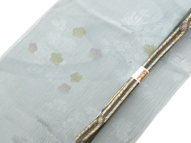 【中古】和装小物 帯揚げ帯締めセット 帯揚 帯締 花 平組 金糸 美品 r8w06-872【リサイクル】 IDnet｜アイディーネット