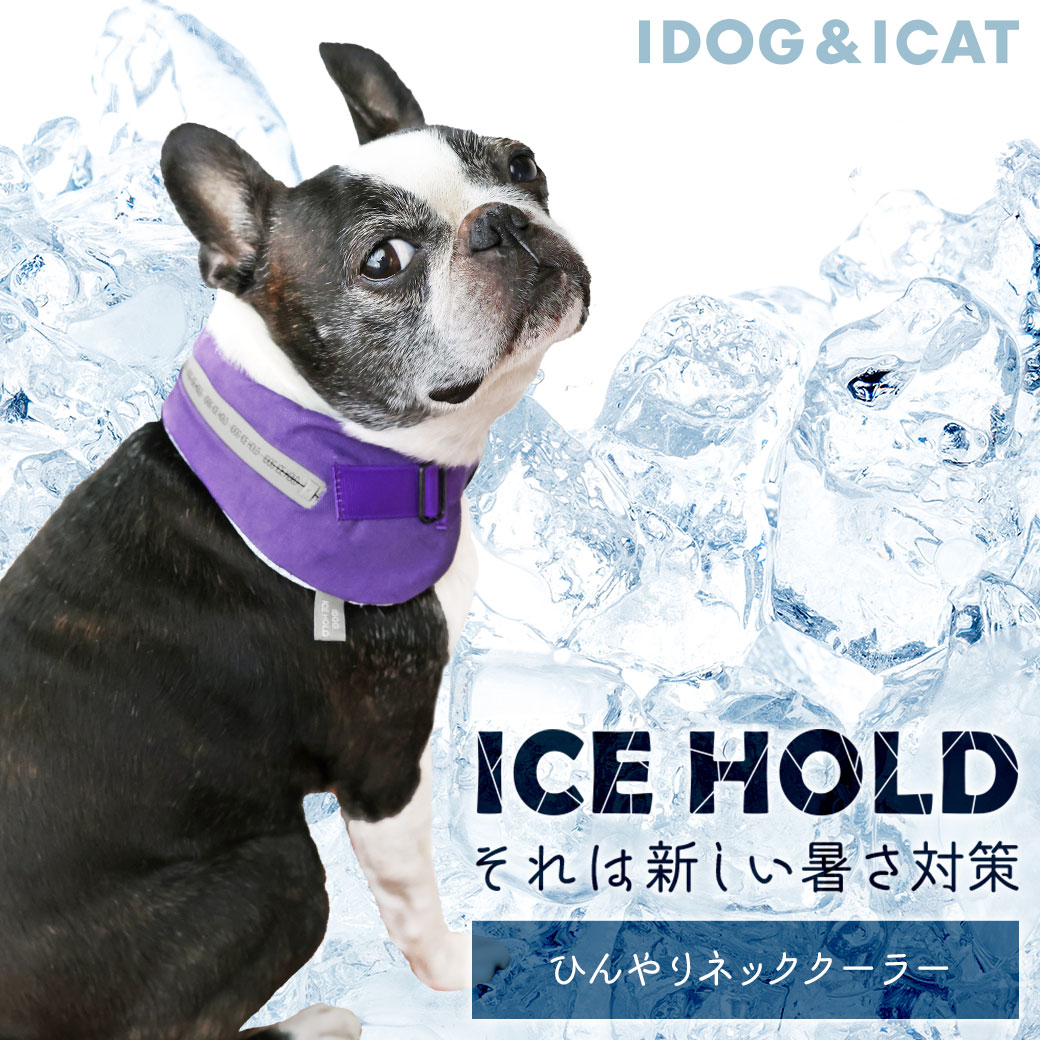 市場 保冷剤はカゴに入れてね メール便ok クールネッククーラー ポイント15倍 Hold 犬 猫 Ice 保冷剤付 撥水 Idogicat Idog ペット