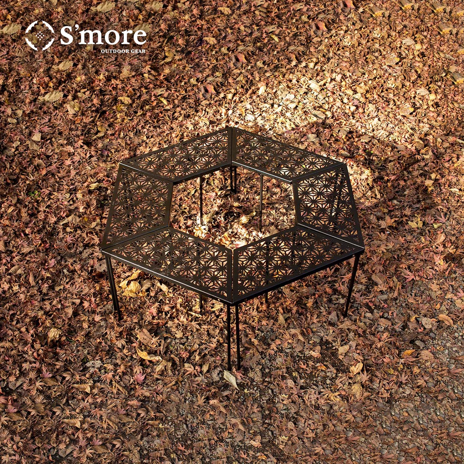 楽天市場】【2枚セット】和柄アイアンテーブル（BK）毘沙門亀甲柄