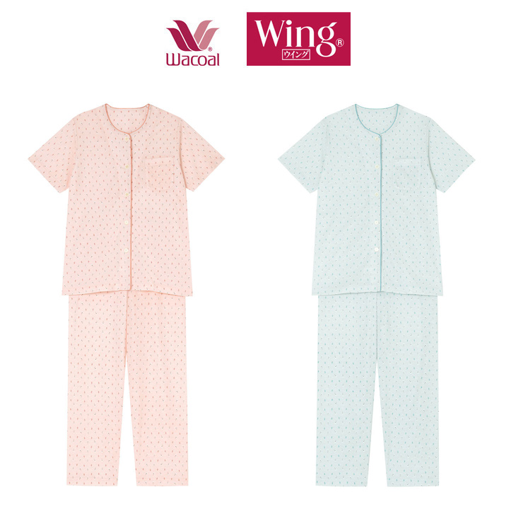 楽天市場】10%OFF ワコール Wing パジャマ 綿100% 楊柳 ７分袖 ８分丈 