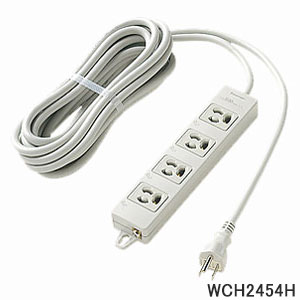 WCH2454H Panasonic OA水道栓 舞い降りる15A抜け打ちきり形 4コ口 5m 磁石付き添い人(薄墨色) 押しひろげる吊りひも パナソニック 新品