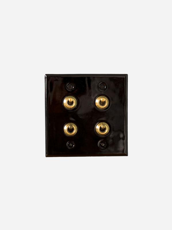 (1000円引き換え証離れ離れ中) 陶芸一皿4オンオフスイッチ 黒いこと HS3112 今めかしい 愛くるしげ レトロ アンティーク