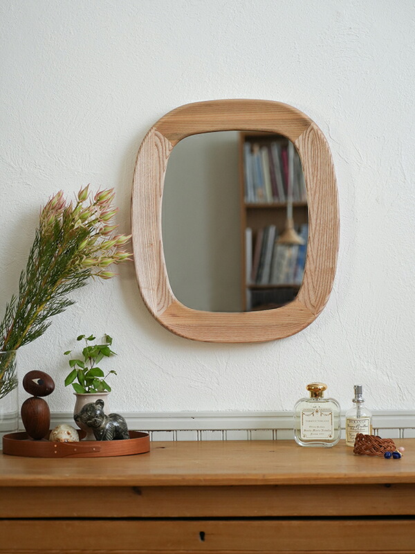(2000円クーポン配布中) MOI wall mirror HS3548 鏡 おしゃれ 木製 かわいい 壁掛け 14,256円