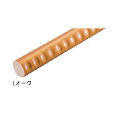 マツ六 32グロス丸棒 手摺り 靨付 BC-GL14 Lオーク材 4m ※代引不可