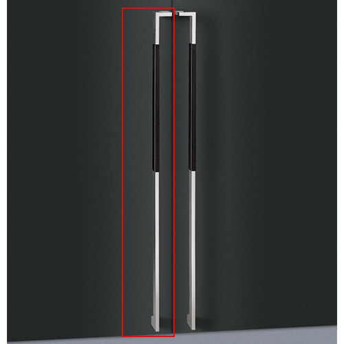 ユニオン ドアハンドル T617-36-102-L ユニウッド ブラック+ステンレス ミラー 80.5×1500×79.5 1セット(内外) ※左吊元 ※|家づくりと工具のお店 家ファン!