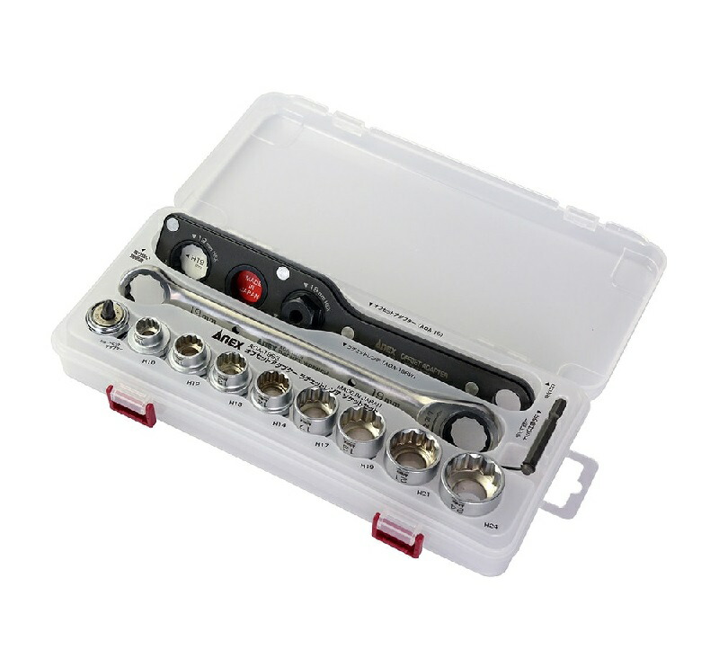 拡張部分 AOA-19S3 オフセットアダプターラチェットレンチソケットセット ANEX