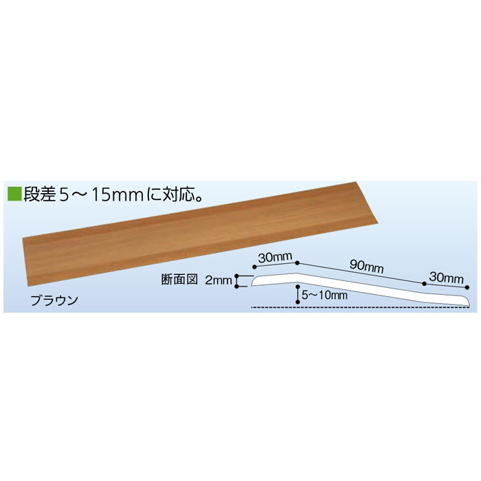バリアフリー静岡 滑りにくいフラットレール 150mm幅(Zタイプ) 900mm クリア FRZ-C900 1枚