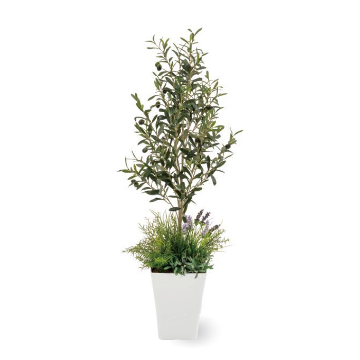 タカショー GD-240 オリーブ 寄植付 1.2m 1鉢 人工植物 ※直送／個人宅不可