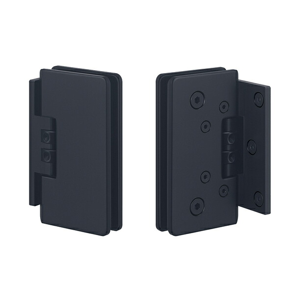ユニオン PRE-UBP5004-02 ガラス丁番 ブラス ユニミストマットブラック 110×60 1枚