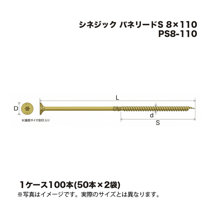 (1ケース100本) シネジック パネリードS PS8-110 8×110