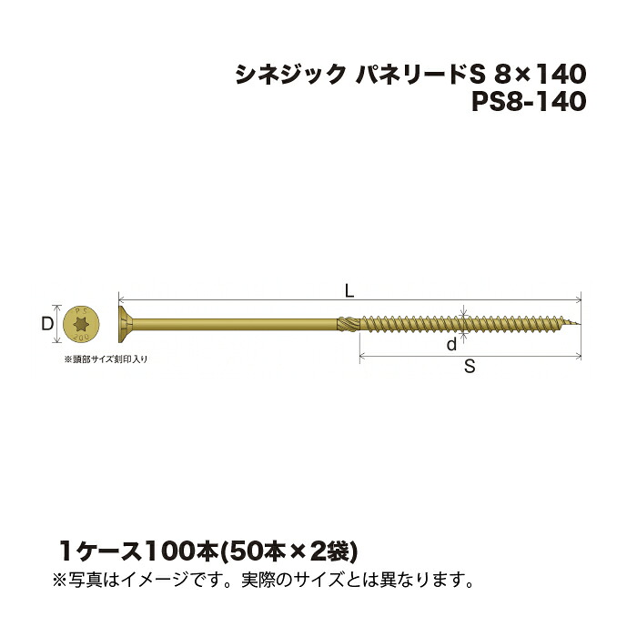 (1入れもの100本) シネジック パネリードS なおなお書き8-140 8×140