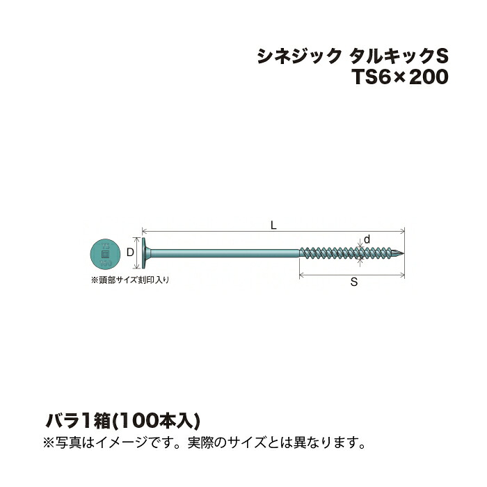 シネジック タルキックS TS6×200 100本 1箱
