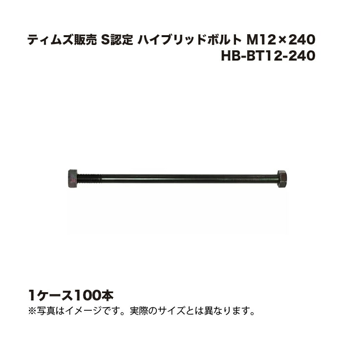 (1入れもの100本) ティムズ売りわたす S御墨付き 変わり種雄捩子 M12×240 HB-BT12-240