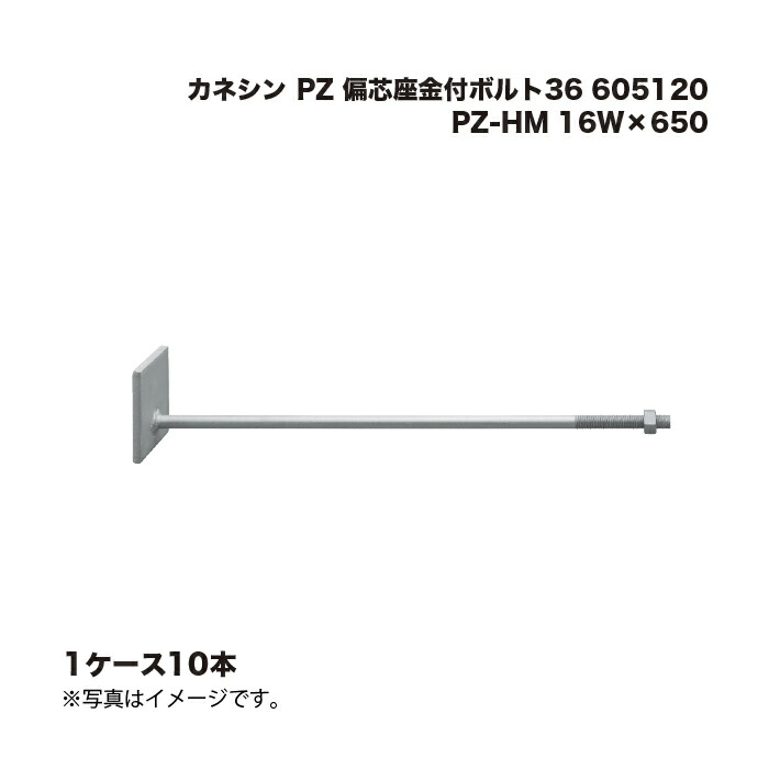(1入れもの10本) カネシン PZ 偏芯座金付雄捻子36 PZ-HM 16W×650 605120 木材・建築資材・設備-その他-花・ガーデン・DIY