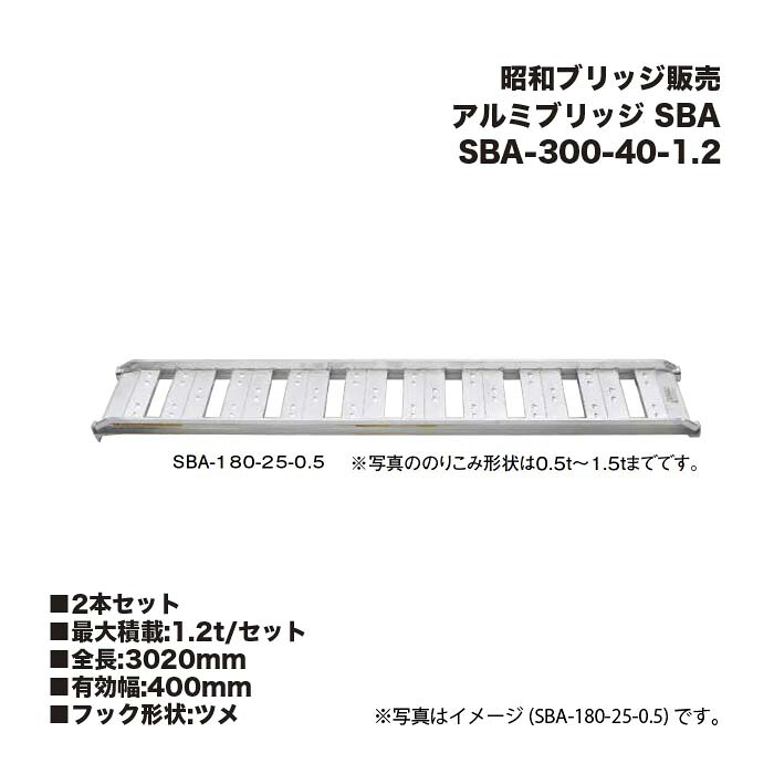 (2本仕掛ける) 昭和ブリッジ回路売りわたす SBA-300-40-1.2 軽銀ブリッジ回路 (ツメ手合い) SBA 小型・中型建機・農林機械類用 ゴムシュー・ホイール用 アルインコ