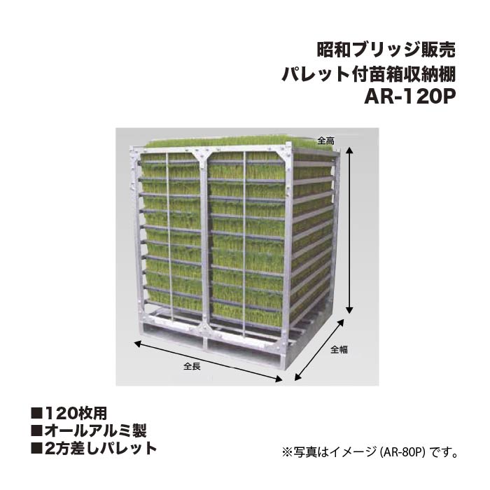 アルインコ 昭和ブリッジ回路売りわたす AR-120P 調色板付苗箱納める棚 120枚用 オール軽銀製 2方差し調色板