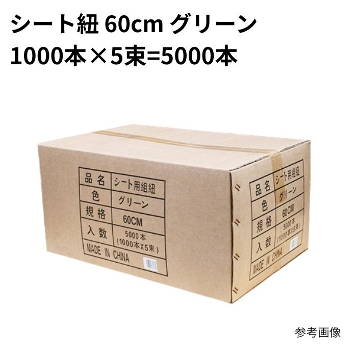 5000入り口・入口 腰掛け紐 60珊 緑 緑であること (一緒になる紐) まとめ買い 1箱 1容れもの