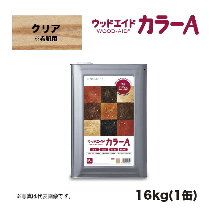 ウッドエイド(WOOD-AID) カラーA クリア ※希釈用 16kg 1缶 日本マテリエイド | 住友林業 住林 S100 S-100 代替品シリコン シリコン系 超撥水 強撥水