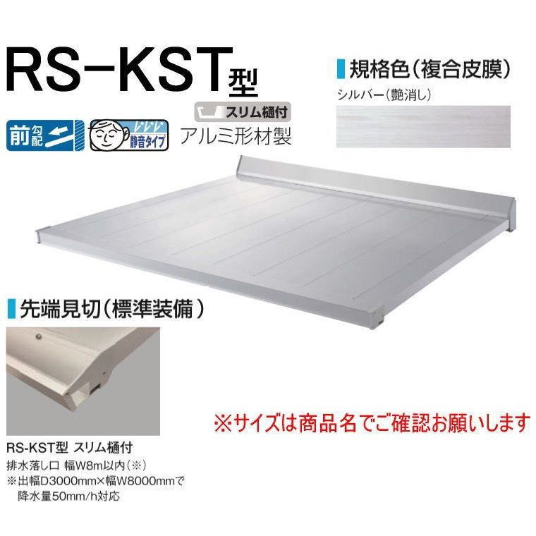 DAIKEN ダイケン 庇 RSバイザー RS-KST型 D900×W1700 シルバー (ステー無)