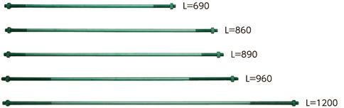 カナイ 高耐力50両ねじボルト M16×960 200-2008(10入1ケース)