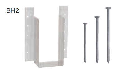 C目じるし鉄器(C) 梁受け鉄器 BH2-212 (20入1入れもの) (釘付) ※(ツーバイフォー鉄器/枠組壁工法鉄器)