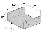 Cマーク金物(C) 柱頭金物 GL-PC (20入1ケース) (釘付可) ※(ツーバイフォー金物/枠組壁工法金物)