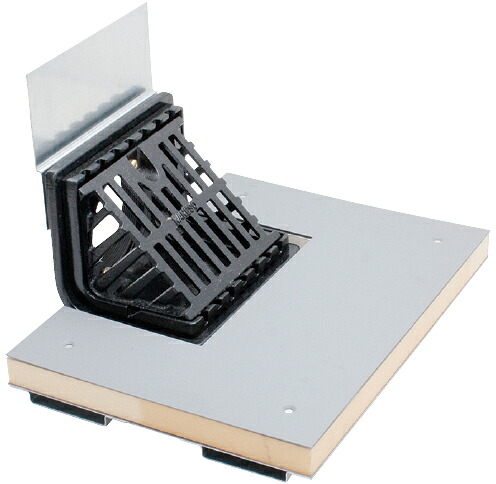 カネソウ EXC-6D-150 (H\u003d40) ルーフドレン よこ引っ張ること 屋上用 鋳鉄製 鋼製基底用 居敷き雨合羽 ねじ込み式 断熱材付