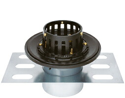 カネソウ WDSB-1-125 ルーフドレン たて引き バルコニー中継用 鋳鉄製 デッキプレート打込型 シート防水・屋根部塗膜防水 差し込み式