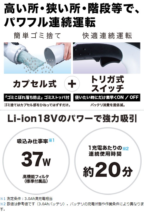 Makita マキタ 正規品 メーカー取り寄せ品 マキタ Cl180fdrf 充電式クリーナ 青 生活家電 Cl180fdrf バッテリbl1830b 充電器dc18rc付 家づくりと工具のお店 家ファン