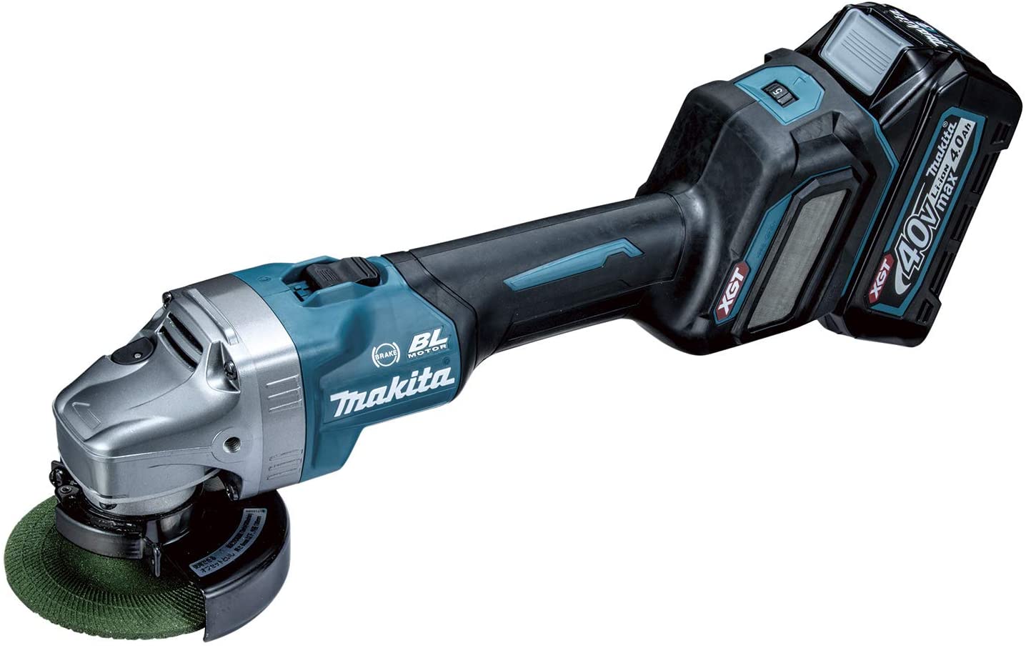 マキタ GA017GRMX 100粍申し受ける式ディスクグラインダ バッテリBL4040×2本・申し受ける器DC40RA・容れもの付