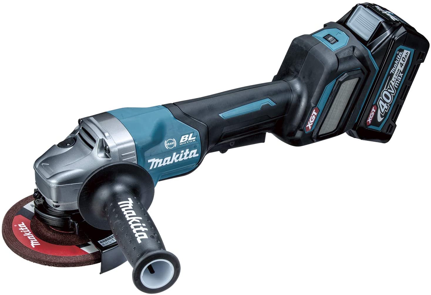 マキタ GA020GRMX 125粍申し受ける式ディスクグラインダ バッテリBL4040×2本・申し受ける器DC40RA・容れもの付