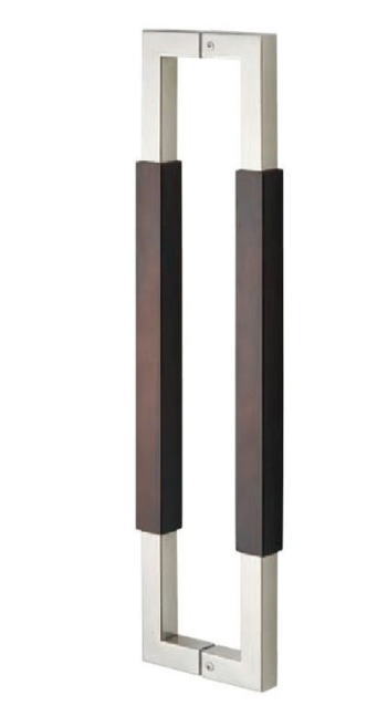 マルキハードウェア MDW-130 鏡面＋ウォールナット ウッドコンビハンドル 丸喜金属
