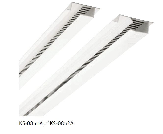 キョーワナスタ KS-0851A 軒天見切縁換気口 アルミニウム 水切付 10本 ホワイト L＝1820mm ※直送/代引不可/沖縄・離島配送不可