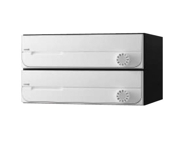 キョーワナスタ KS-MB3002PU-2LK-W ポスト 前入前出／屋内タイプ 2戸用 上開き 可変ダイヤル錠 ホワイト　受注生産