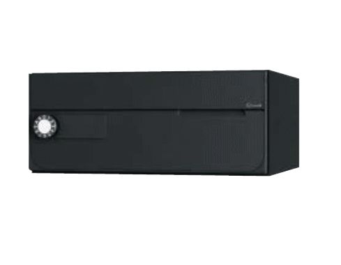 キョーワナスタ KS-MB7002PY-L-BK ポスト 前入前出／屋内タイプ 静音大型ダイヤル錠 ブラック 受注生産