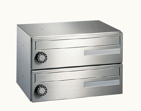キョーワナスタ KS-MB403S-2LK ポスト 前入前出／屋内タイプ 2戸用 可変ダイヤル錠　受注生産