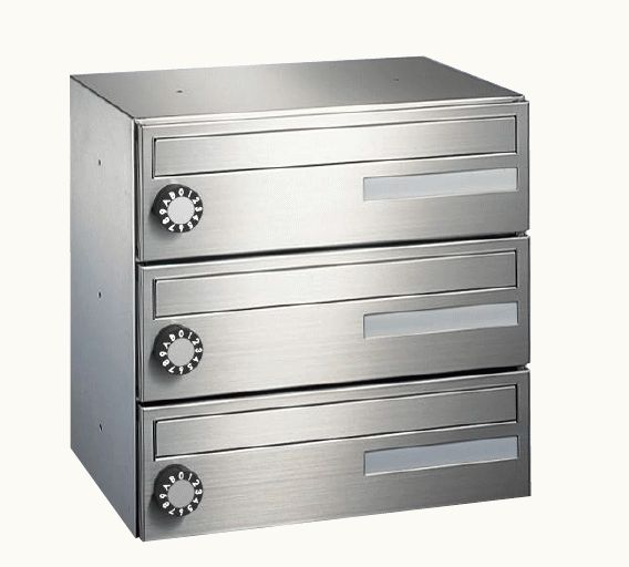 キョーワナスタ KS-MB403S-3LK ポスト 前入前出／屋内タイプ 3戸用 可変ダイヤル錠　受注生産