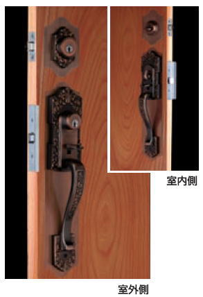 長沢製造所 古代ツーロック取替錠 924509 交換用シリンダー-花・ガーデン・DIY
