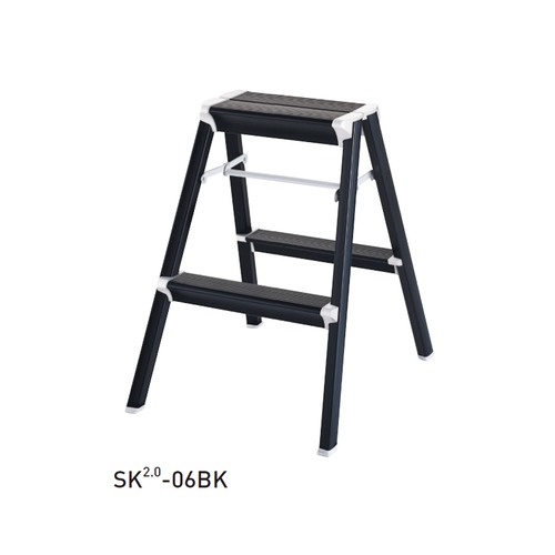 長谷川工業 SK2.0-06BK (ブラック) スキットステップ 2段 ハセガワ 踏台 脚立 昇降台 ※直送／個人宅不可
