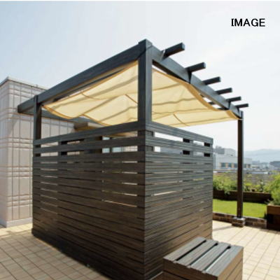 タカショー エバーアートウッド部材 こだわり板両面 10×100×4000 柿茶 ※直送／個人宅不可